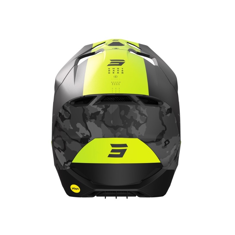 Motocross Helm Shot Race Camo schwarz-grau-fluo gelb Ausverkauf
