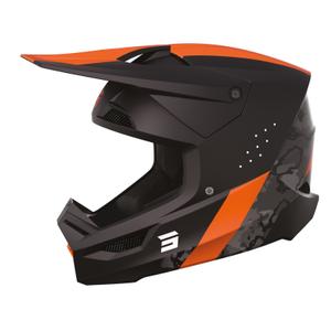 Motocross-Helm Shot Race Camo Schwarz-Grau-Orange