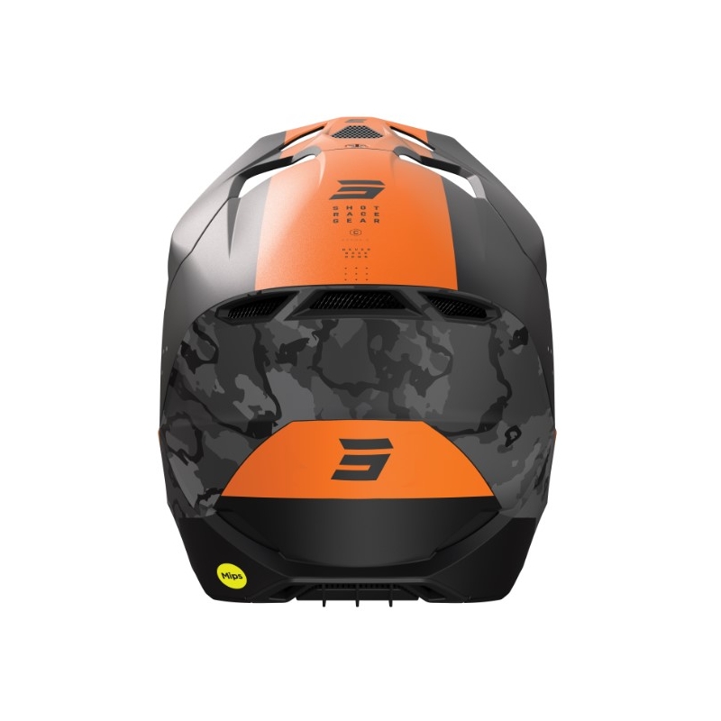 Motocross-Helm Shot Race Camo Schwarz-Grau-Orange