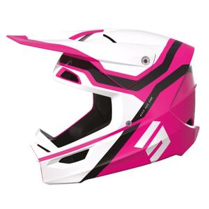 Motocross Helm Shot Race Sky weiß-rosa