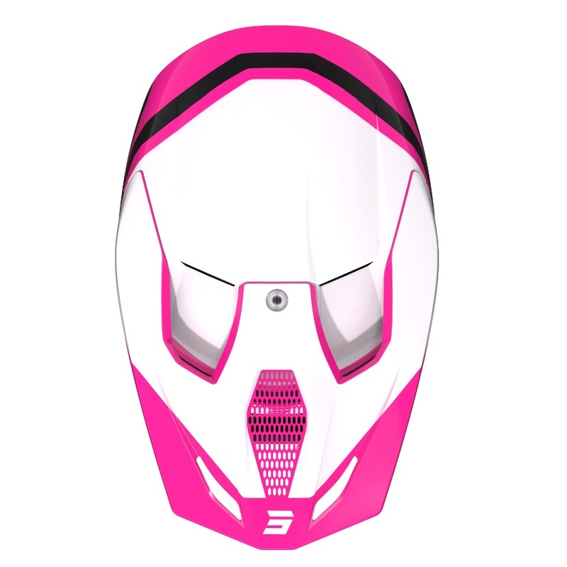 Motocross Helm Shot Race Sky weiß-rosa