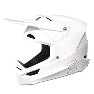 Motocross-Helm Shot Race Solid White