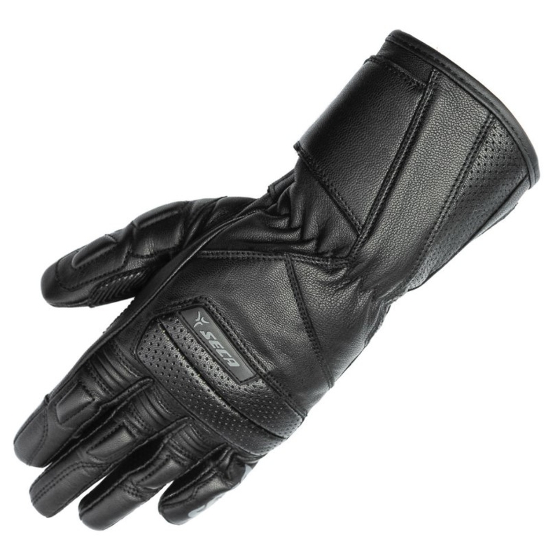Motorrad-Lederhandschuhe SECA Journey II schwarz - Qualität II Ausverkauf