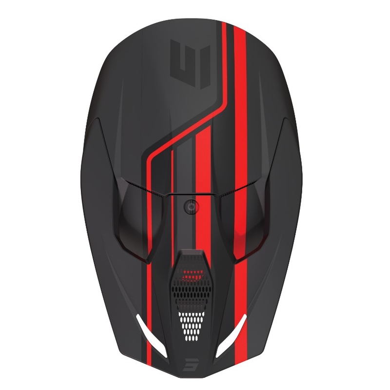 Motocross-Helm Shot Furious Heritage rot-grau