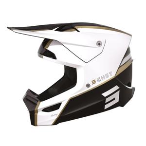 Motocross-Helm Shot Furious Heritage schwarz-gold-weiß Ausverkauf