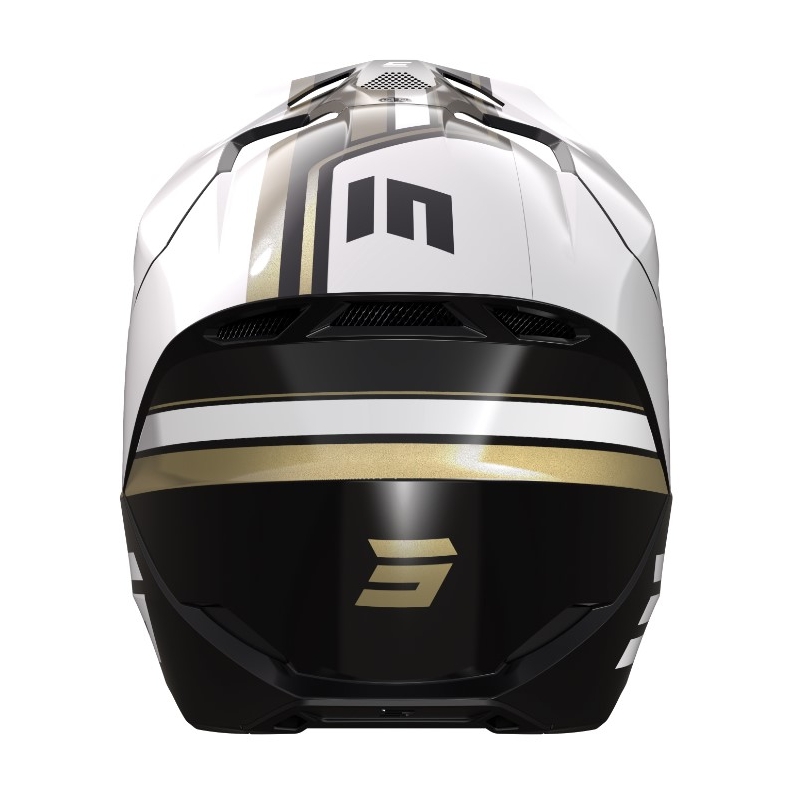 Motocross-Helm Shot Furious Heritage schwarz-gold-weiß Ausverkauf
