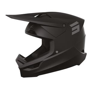 Motocross-Helm Shot Furious Solid Black