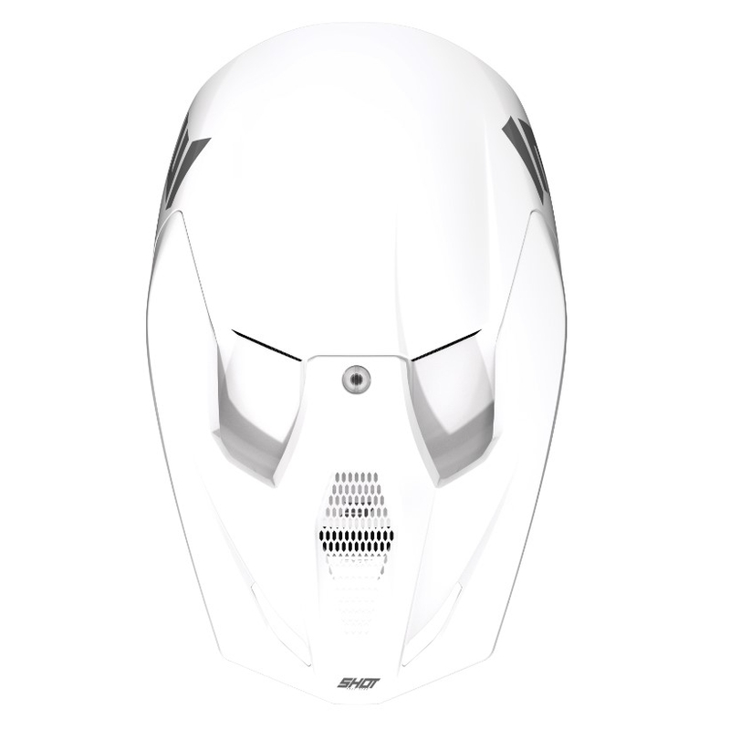Motocross-Helm Shot Furious Solid White