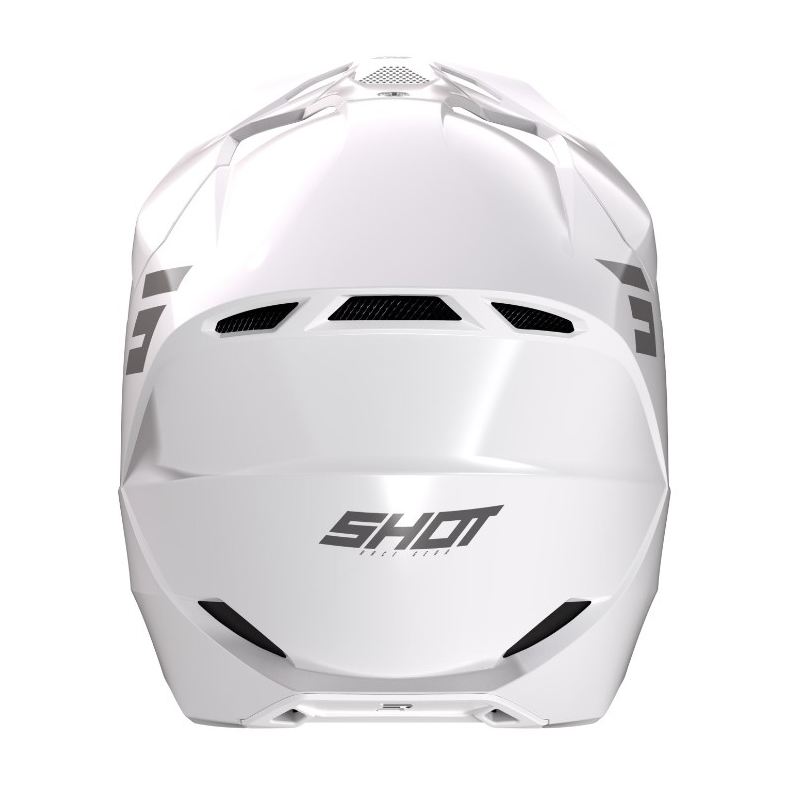 Motocross-Helm Shot Furious Solid White