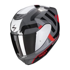 Integral Motorradhelm Scorpion EXO-391 Arok grau-rot-schwarz