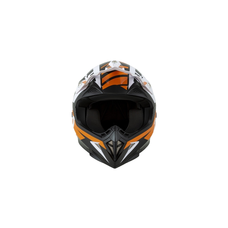 Motocross Helm ZED X1.9 orange-schwarz-weiß