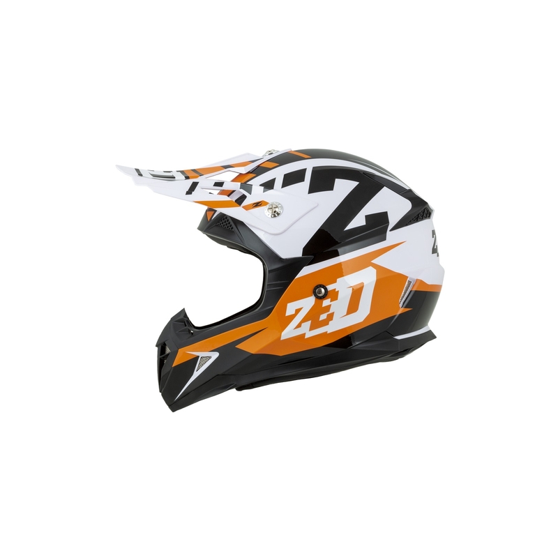 Motocross Helm ZED X1.9 orange-schwarz-weiß