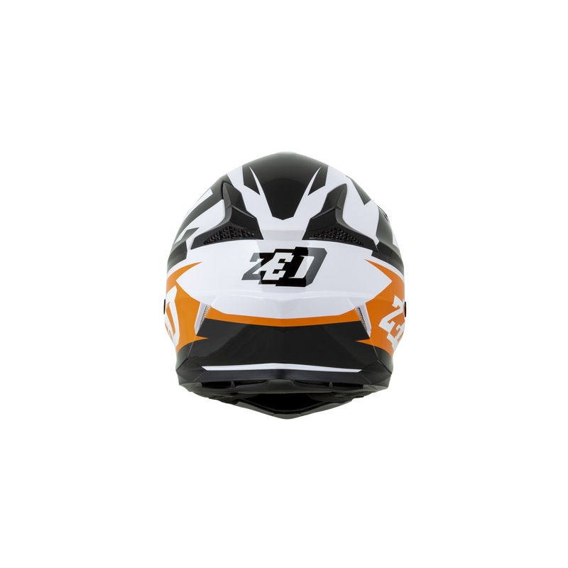 Motocross Helm ZED X1.9 orange-schwarz-weiß