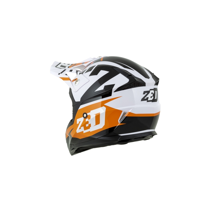 Motocross Helm ZED X1.9 orange-schwarz-weiß