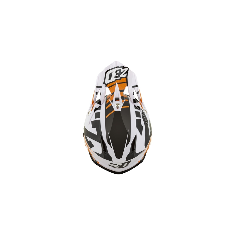 Motocross Helm ZED X1.9 orange-schwarz-weiß
