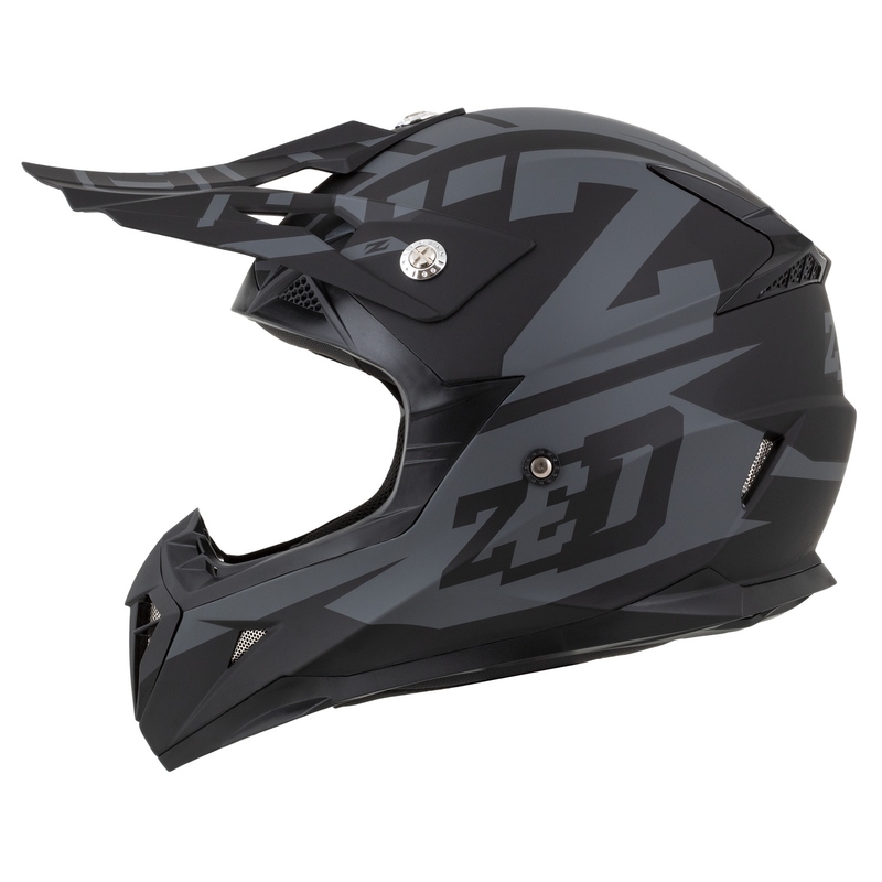 Kinder Motocross Helm ZED X1.9D schwarz-grau matt
