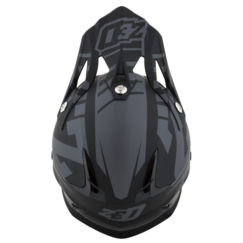 Kinder Motocross Helm ZED X1.9D schwarz-grau matt