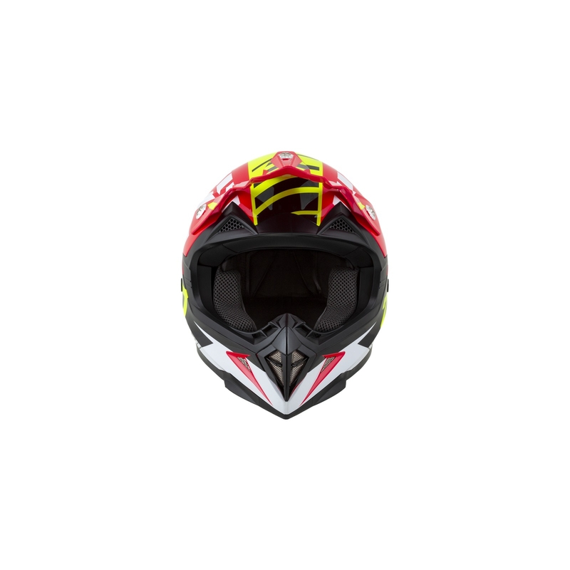 Kinder Motocross Helm ZED X1.9D rot-fluo gelb-schwarz-weiß