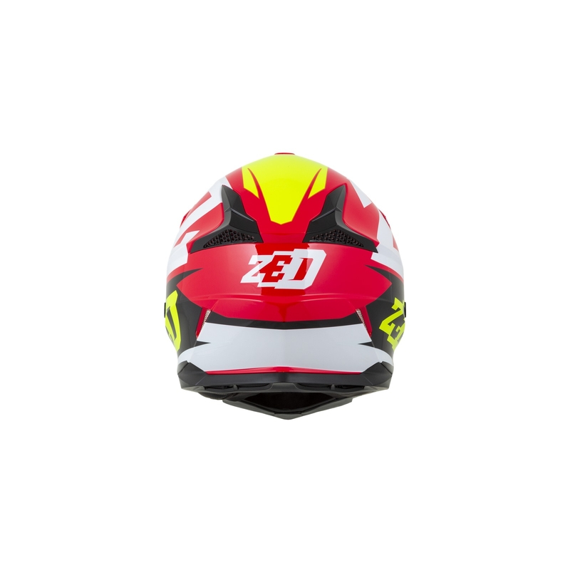 Kinder Motocross Helm ZED X1.9D rot-fluo gelb-schwarz-weiß