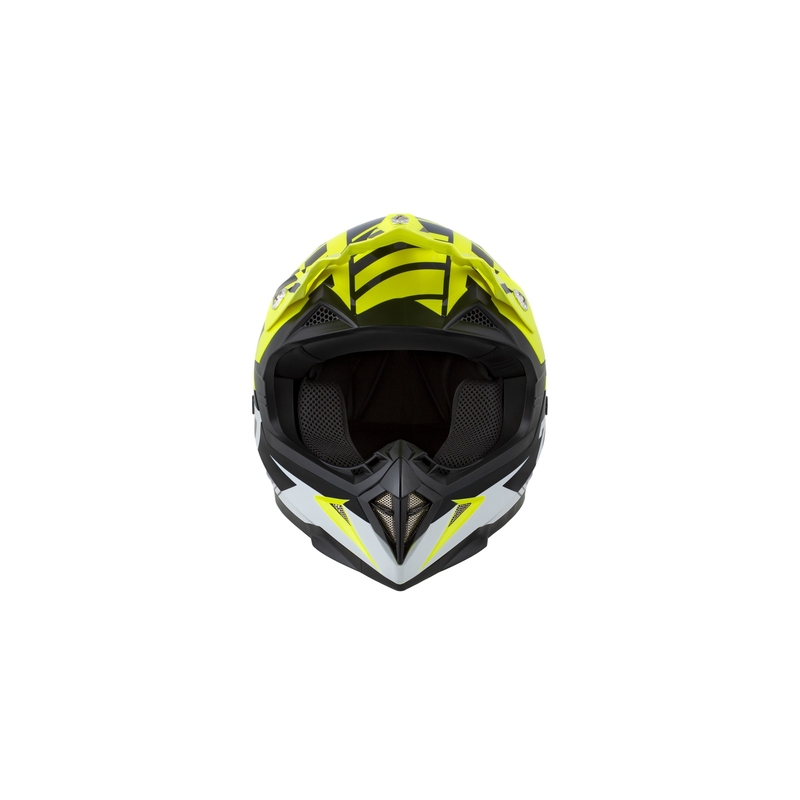 Kinder Motocross Helm ZED X1.9D fluo gelb-schwarz-weiß