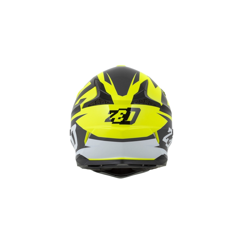Kinder Motocross Helm ZED X1.9D fluo gelb-schwarz-weiß