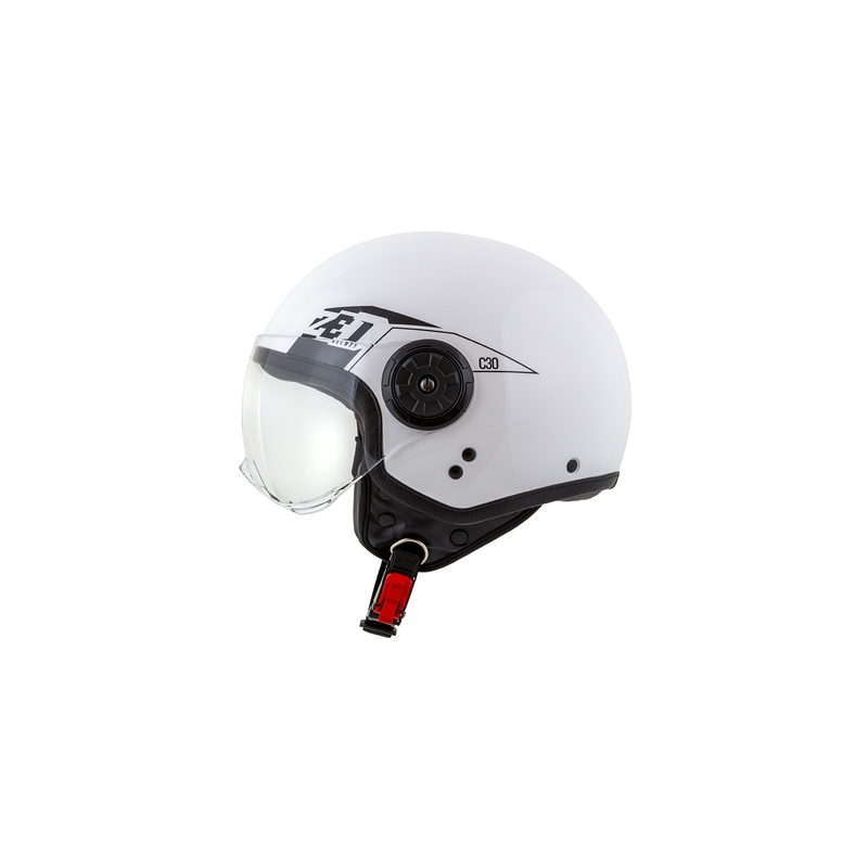 Offener Motorradhelm ZED C30 weiß-schwarz