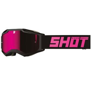 Motocross-Brille Shot Iris 2.0 Solid schwarz und rosa