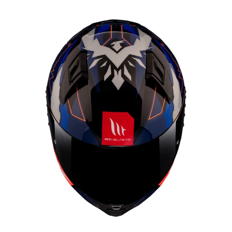 MT Revenge 2 Hector Garzo A7 integriert Motorradhelm orange-blau-schwarz