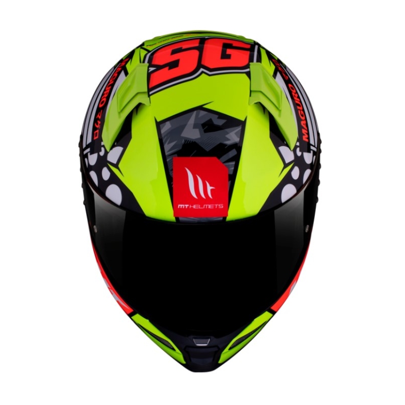 MT Revenge 2 Sergio Garcia A3 schwarz-weiß-fluo gelb-fluo orange Integral-Motorradhelm