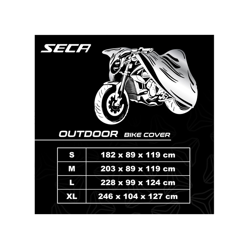 Motorradabdeckung SECA Cover Outdoor schwarz Ausverkauf
