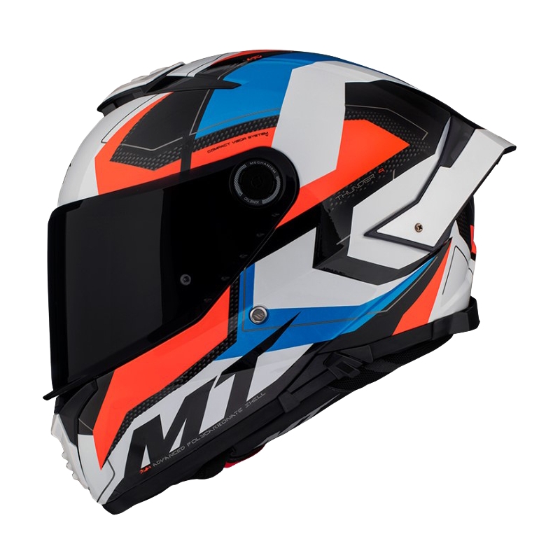 MT Thunder 4 SV Valiant A0 Integral Motorradhelm schwarz, rot, blau und weiß