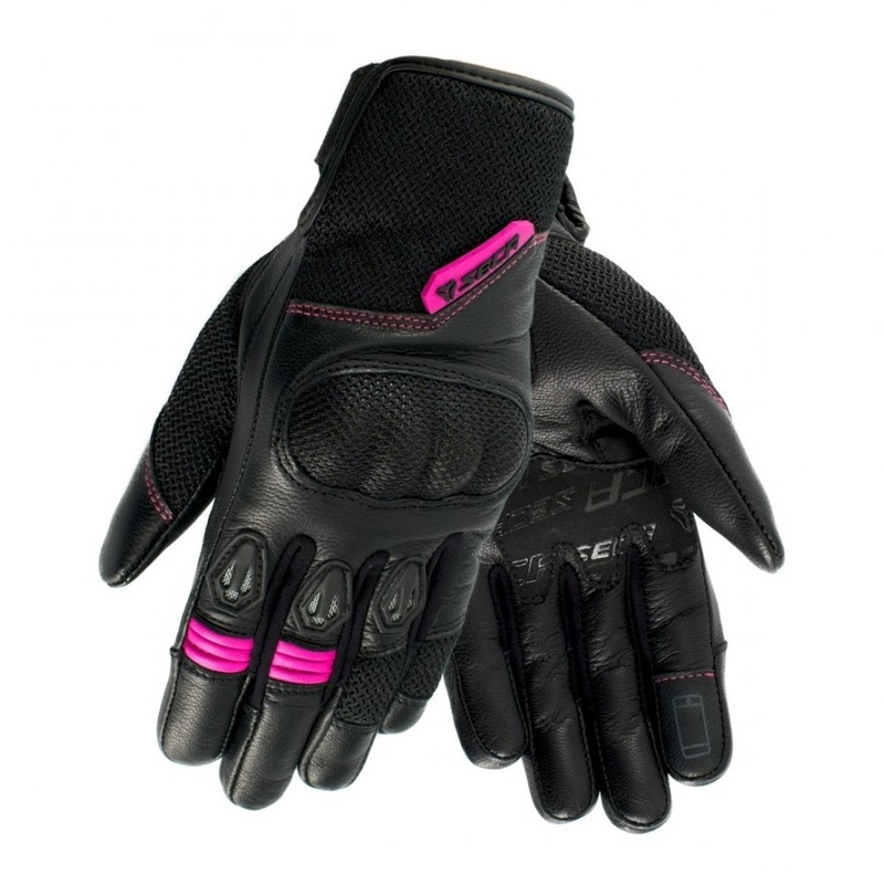 SECA Axis Mesh Motorradhandschuhe für Frauen Schwarz und Rosa Ausverkauf