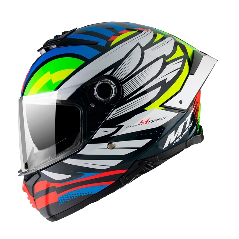 MT Thunder 4 SV Drax B7 schwarz-rot-grün-blau-weiß Integral Motorradhelm
