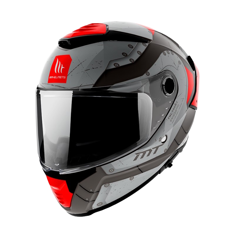 MT Thunder 4 SV Cheep B5 schwarz-rot-grauer Integral-Motorradhelm