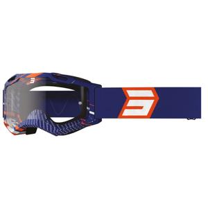 Motocross-Schutzbrille Shot Assault 2.0 Drop orange-weiß-blau
