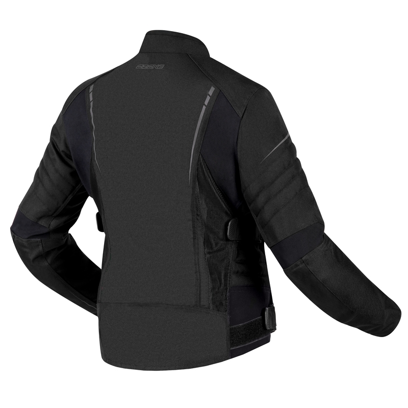 Women's Ozone Flow Schwarze Motorradjacke Ausverkauf