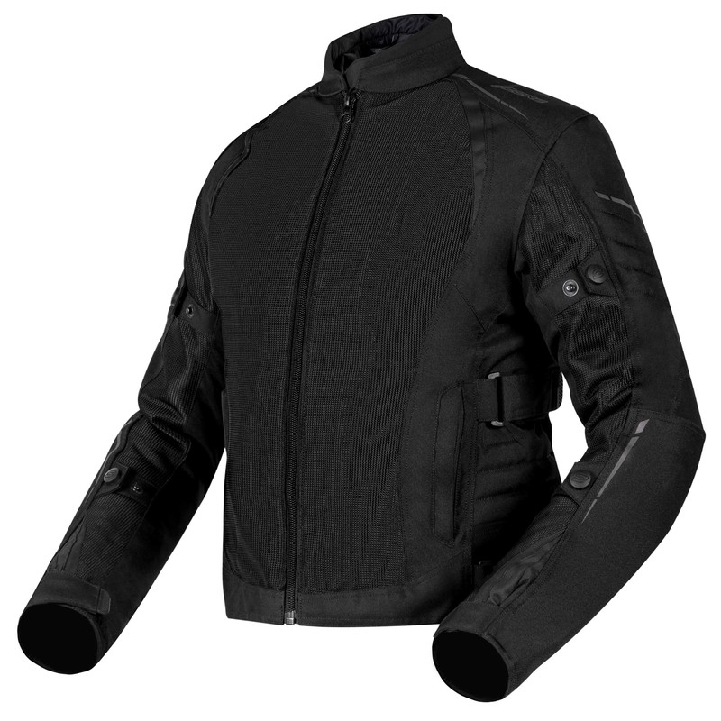 Women's Ozone Flow Schwarze Motorradjacke Ausverkauf