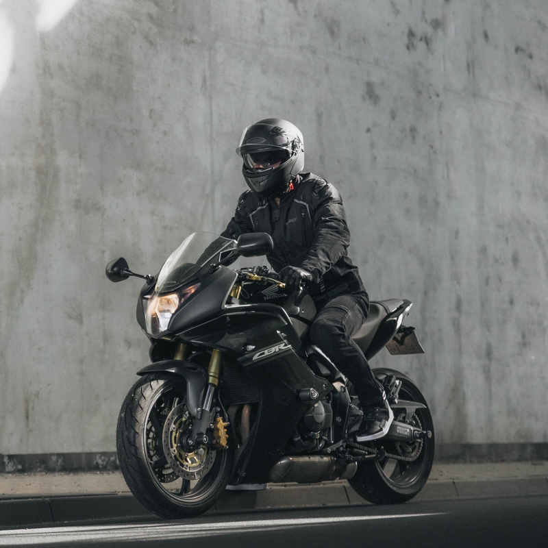 Ozone Pulse Motorradjacke schwarz-grau
