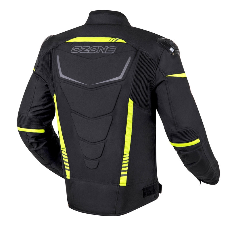 Ozone Pulse schwarz-fluorgelbe Motorradjacke