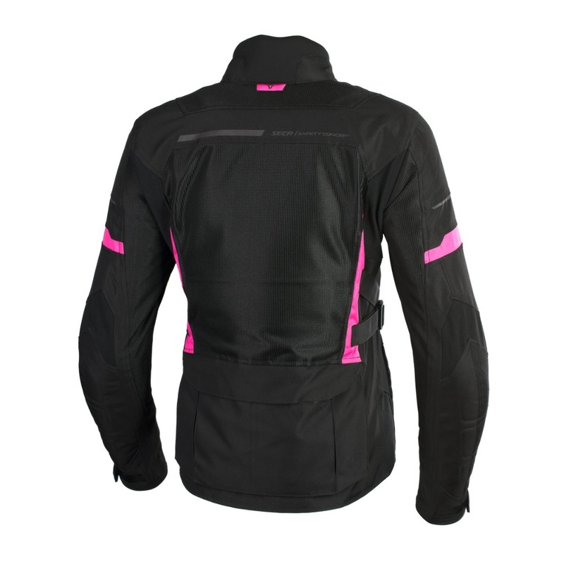 Damen Motorradjacke SECA Orkan II schwarz und rosa Ausverkauf