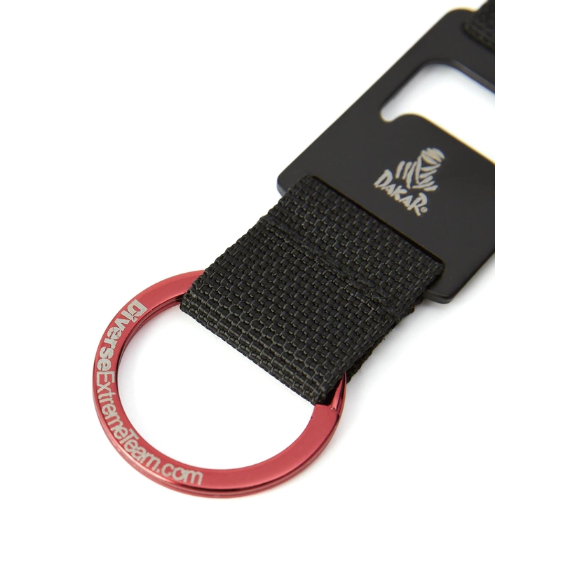 Schlüsselanhänger mit Karabiner DAKAR Carab 04 schwarz-rot