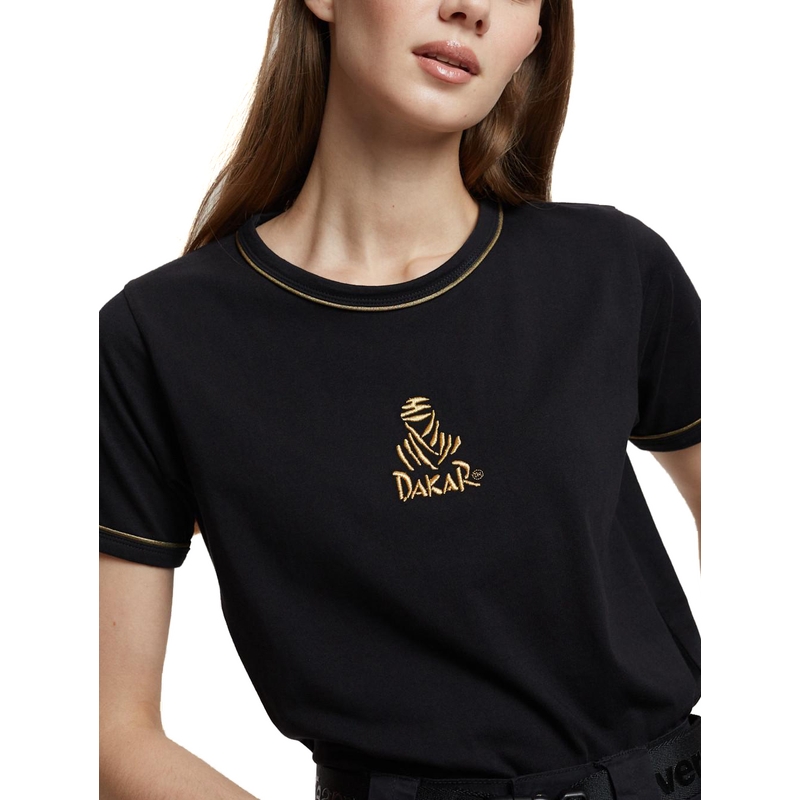 Damen-T-Shirt DAKAR VIP 36 gold-schwarz