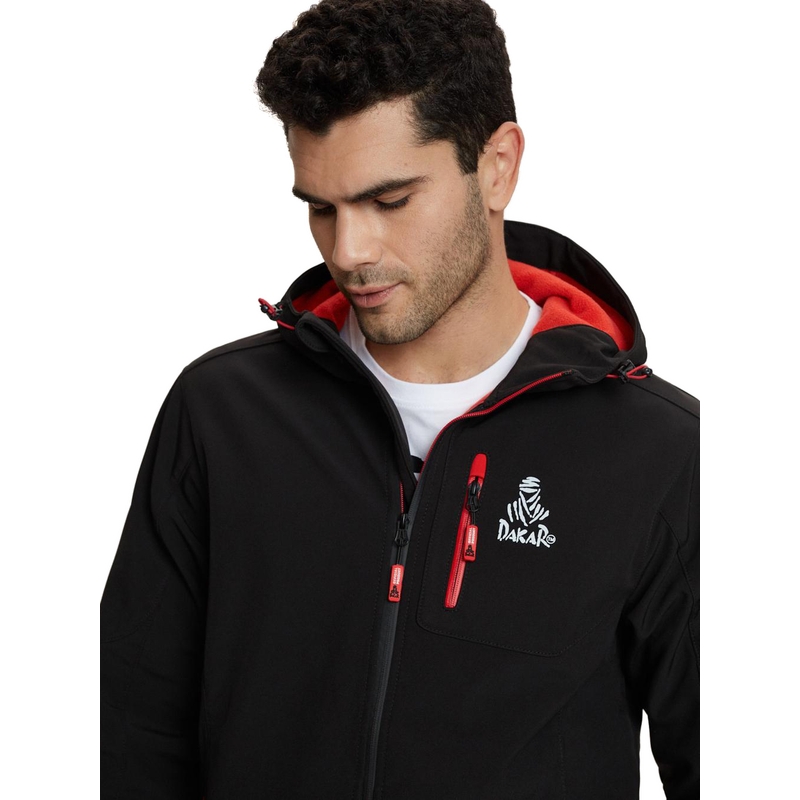 Herren-Softshelljacke DAKAR Fotix rot-schwarz
