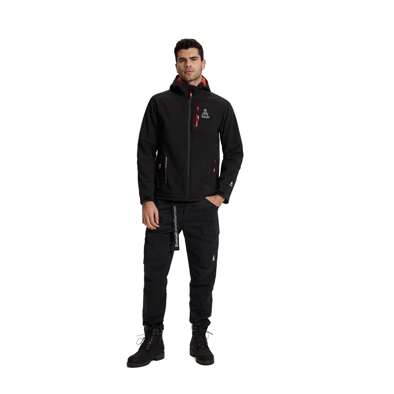 Herren-Softshelljacke DAKAR Fotix rot-schwarz