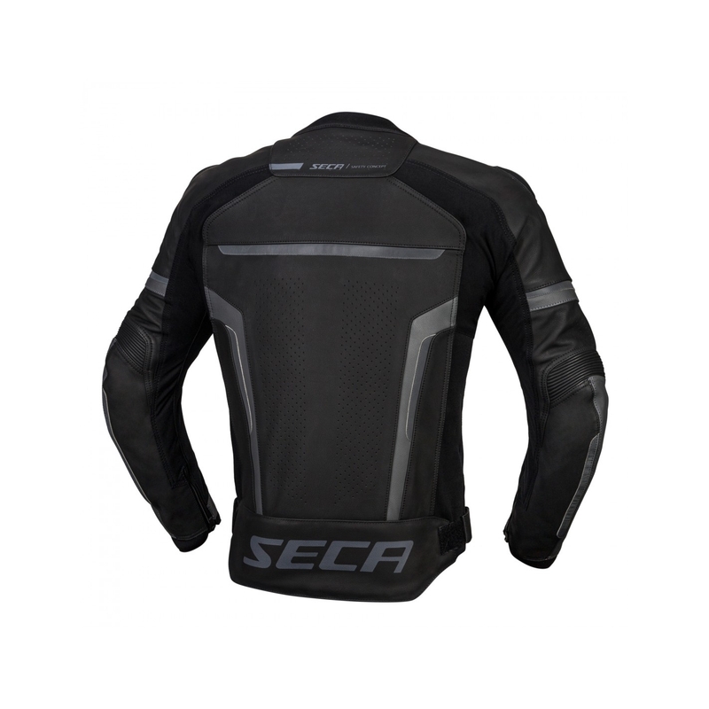 SECA Hooligan Motorradjacke aus schwarzem Leder Ausverkauf