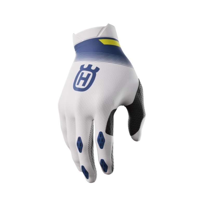 Motocross-Handschuhe Shot Aerolite Husqvarna LE weiß-blau Abverkauf Ausverkauf