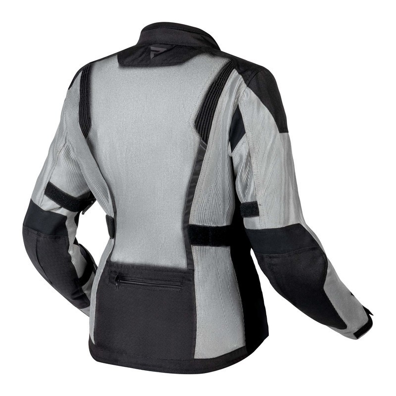 Rebelhorn Scandal II Damen Motorradjacke Silber und Schwarz Ausverkauf
