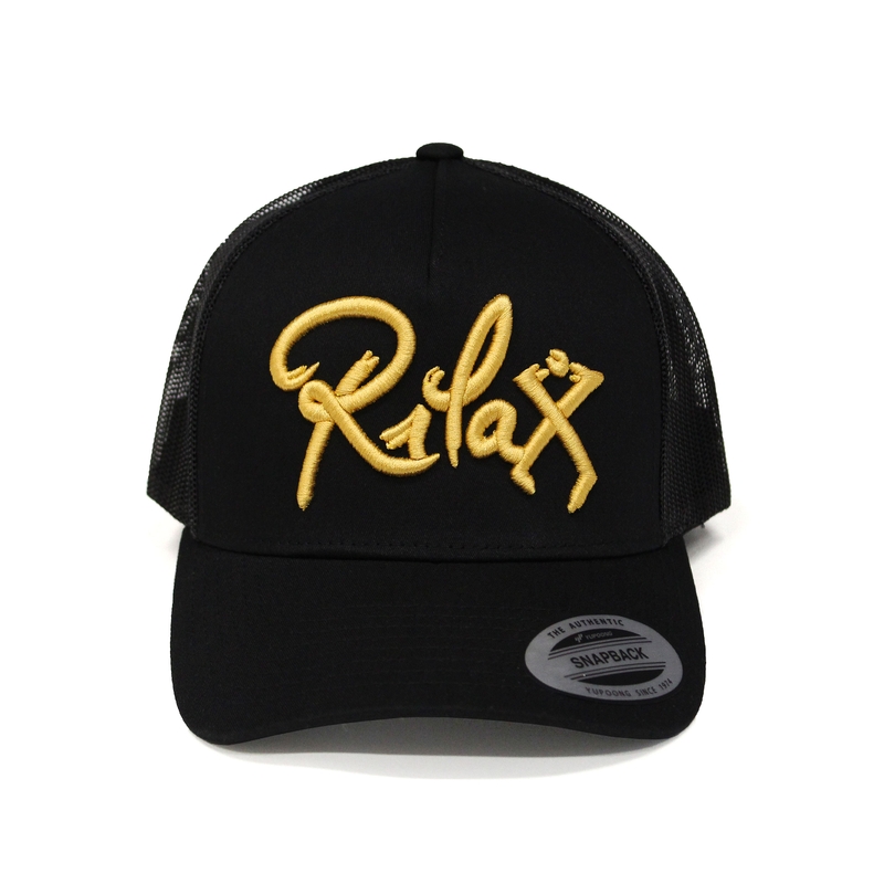 Rilax Netzmütze schwarz-gold
