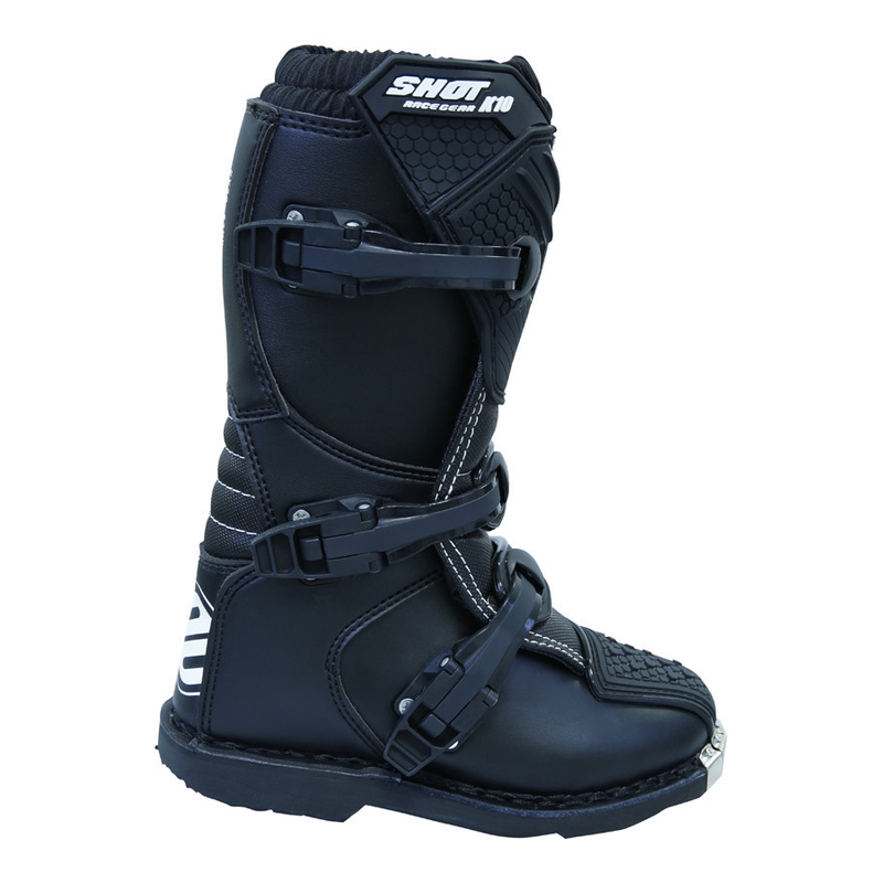 Kinder-Motorradstiefel Shot K10 schwarz - Qualität II