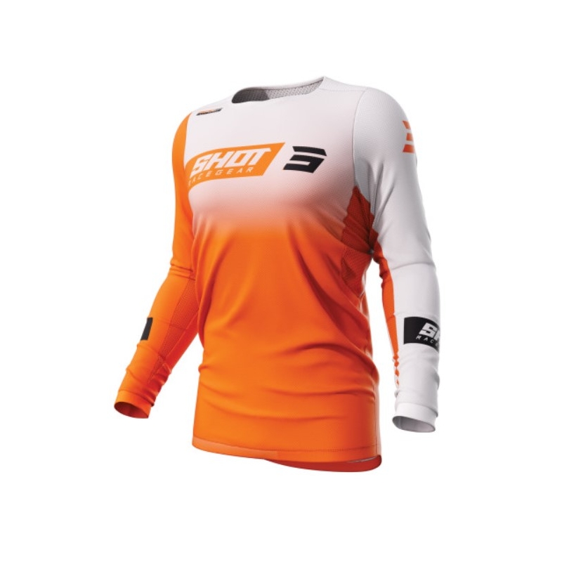Motocross Trikot Shot Contact Scope weiß-orange Ausverkauf
